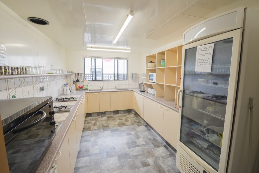 Backpacker kitchen in haast wilderness new zealand